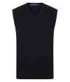 H724 Mens Sleeveless V Neck Jumper Black colour image